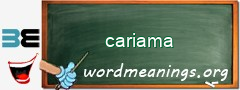 WordMeaning blackboard for cariama